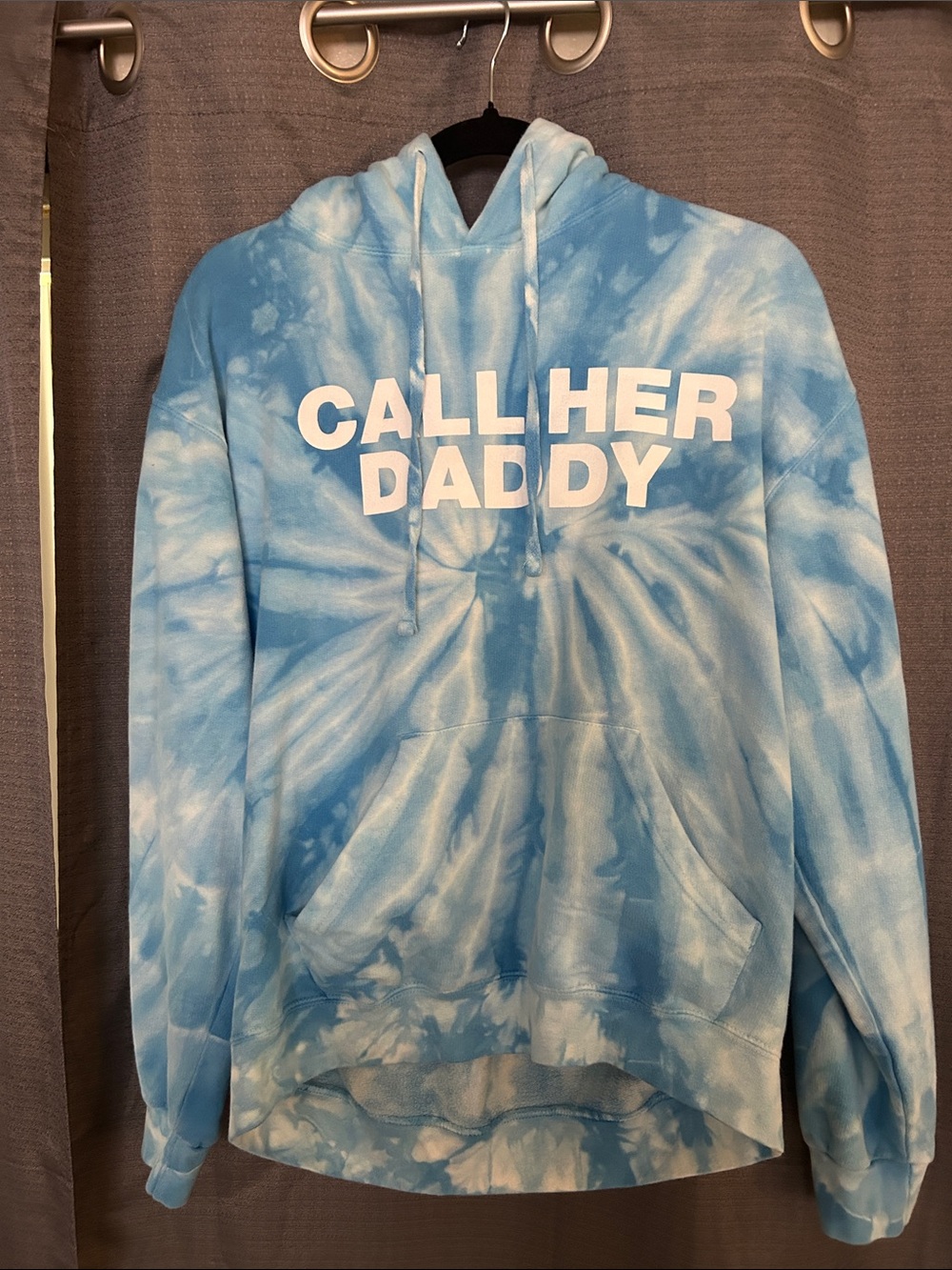Call Her Daddy Blue Tie-Dye Hoodie